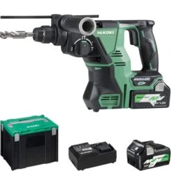Hikoki DH36DPAJRZ 36V Multi-Volt 3.9J 28mm 3-mode Brushless SDS-Plus Hammer Drill (2x 2.5Ah Multi-Volt Batteries, Rapid Charger & HSC Case)