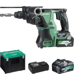 Hikoki DH36DPAJ3Z 36V Multi-Volt 3.9J 28mm 3-mode Brushless SDS-Plus Hammer Drill (2x 4Ah Multi-Volt Batteries, Rapid Charger & HSC Case) *KELVIN KIT - 4AH UPGRADE*
