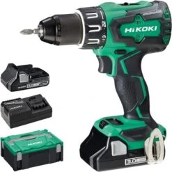 Hikoki DV18DBFL2JMZ 18V Brushless Combi Drill (2x 3Ah Compact Batteries, Charger & HSC Case)