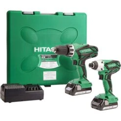 Hikoki KC18DGLJAZ 18V Entry-level Twin Pack (DV18DGL Combi Drill & WH18DGL Impact Driver With 2x 1.5Ah Batteries, Charger & Case)