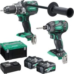 Hikoki KC18DPL2 18V Brushless Heavy-duty Twin Pack (DV18DBXL Combi Drill, WH18DBDL2 Impact Driver, 2x 8Ah Multi-Volt Batteries, Rapid Charger & HSC Case) *KELVIN KIT - 8AH UPGRADE*