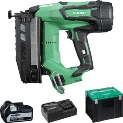 Hikoki NT1865DM 18V Brushless Second Fix 16 Gauge Brad Finishing Nail Gun (1x 5Ah Battery, Charger & HSC Case) *KELVIN KIT*