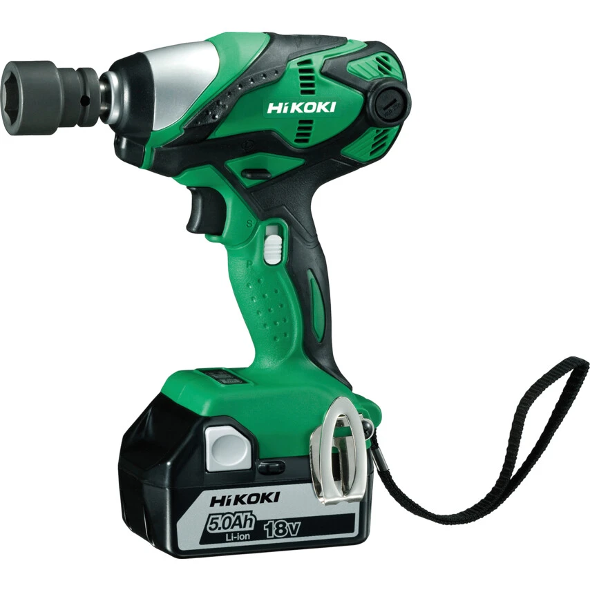 Hikoki WR18DSDLJJZ Cordless Impact Wrench, 1/2in. Drive, 18V, 305Nm Max. Torque, 2 X 5.0Ah Batteries