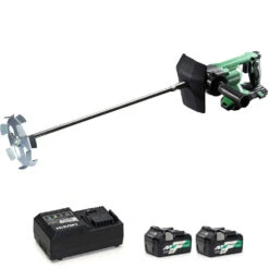 HiKOKI UM36DA/JBZ 36V Cordless 150mm Mixer - Kit 2 X 5.0Ah MultiVolt Batteries