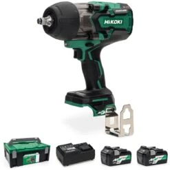 HiKOKI WR36DB/JRZ 1/2" MultiVolt Brushless Impact Wrench - 2 X 5Ah MultiVolt - WR36DB/JRZ